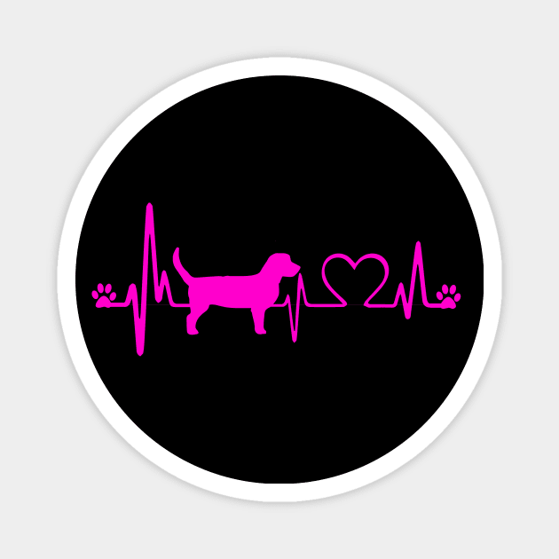 Basset Fauve de Bretagne Heartbeat Magnet by BamBam